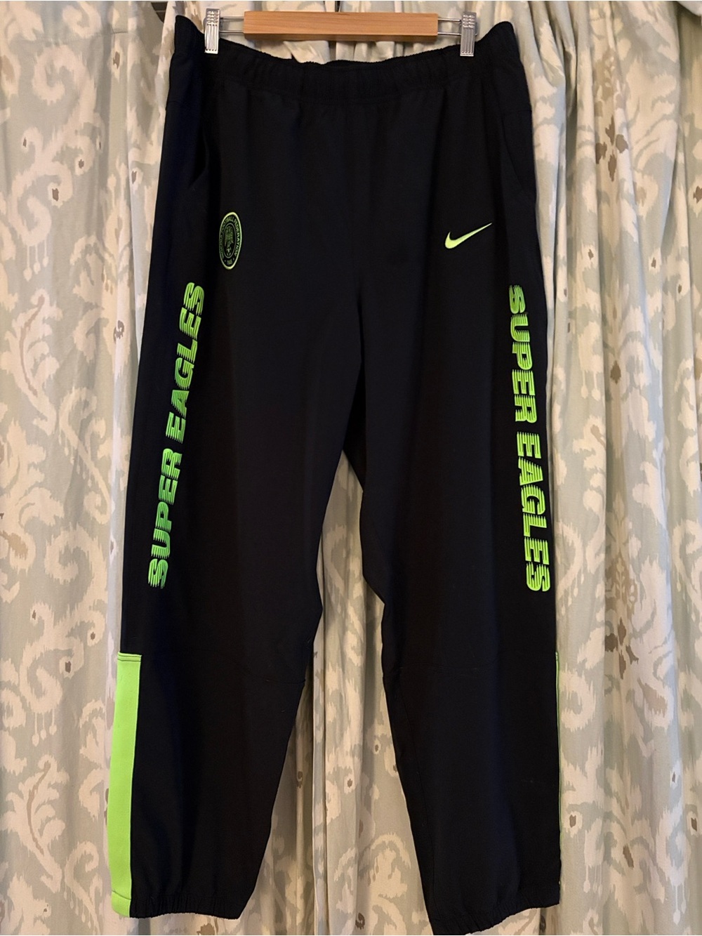 Nike Black & Neon Green Super Eagles Track Joggers